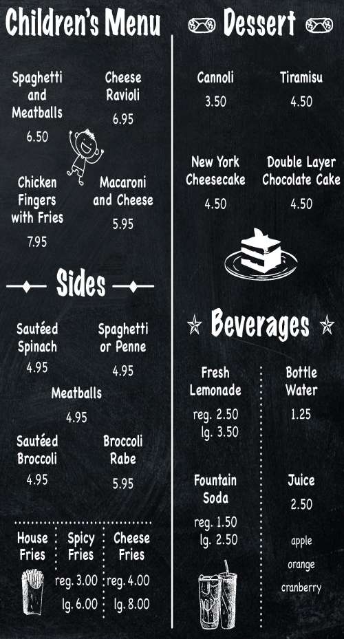 Page 9 of menu, Flames Pizza in New Paltz, NY