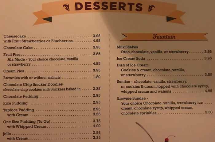 Page 7 of menu, Kerhonkson Diner Kerhonkson, NY